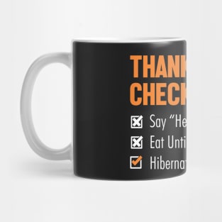 Thanksgiving checklist Mug